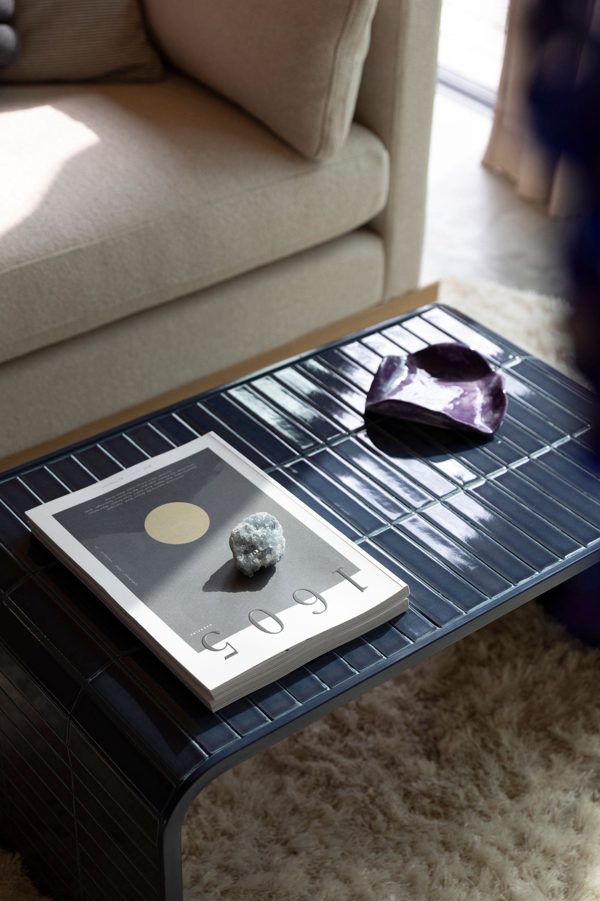 Zuiver Blue Tiles Curved Coffee Table